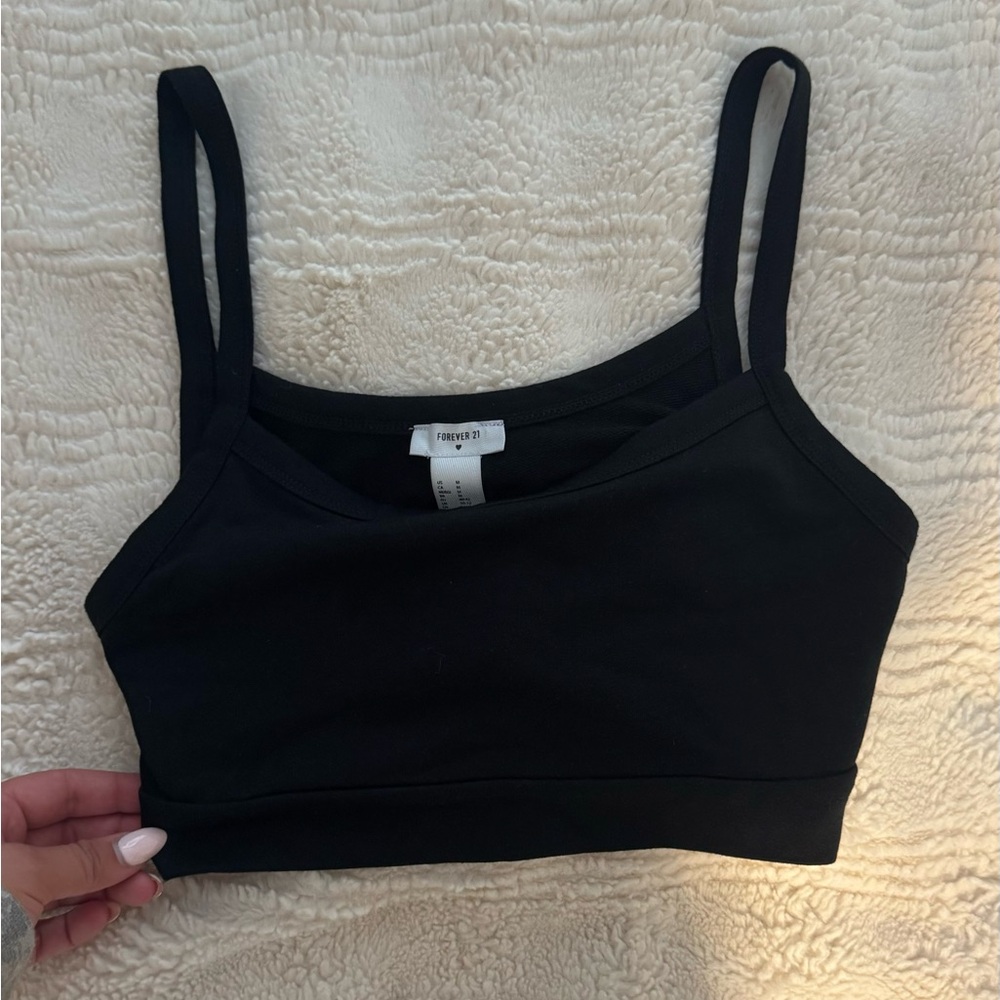Forever21 Black Crop Cami